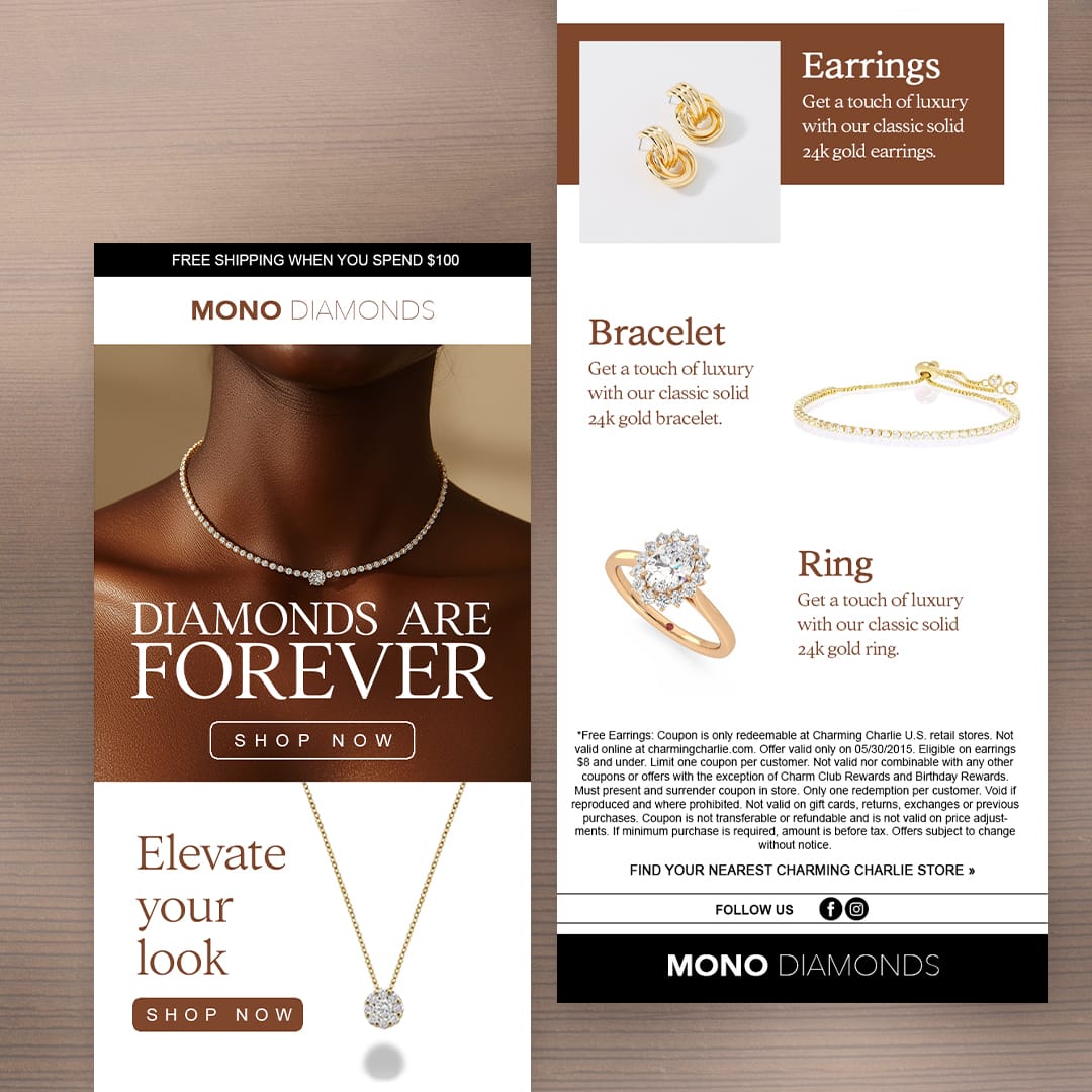 MonoDiamonds Email Campaign