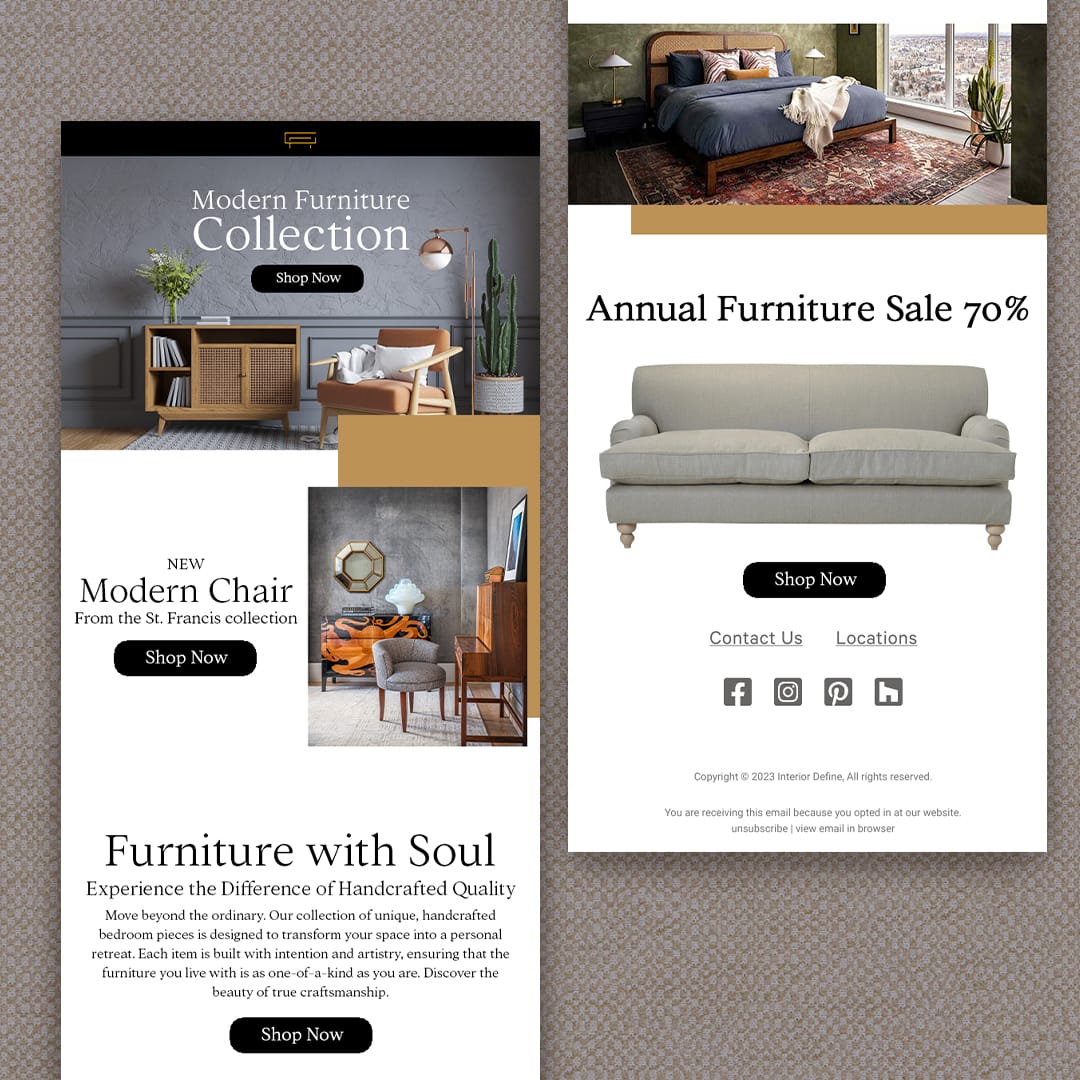 Interior Define Email Campaign
