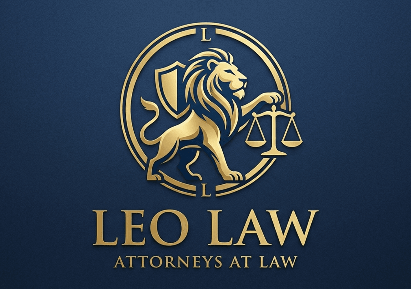 Leo Law Logo Design