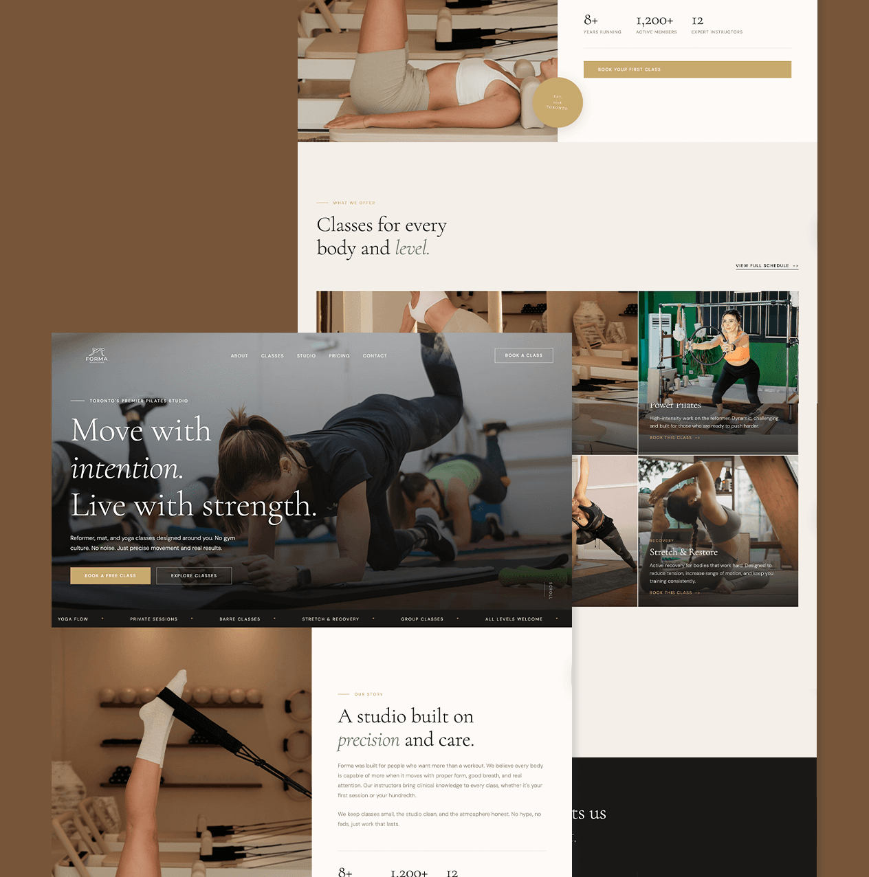 Forma Pilates Studio Full Site Design